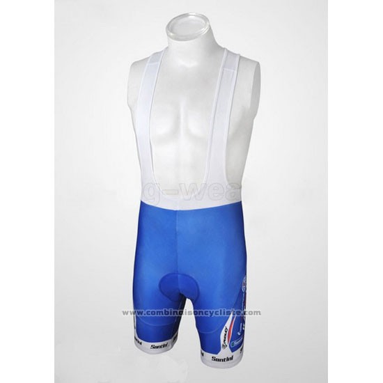 2010 Maillot Cyclisme Katusha Bleu et Bleu Manches Courtes et Cuissard